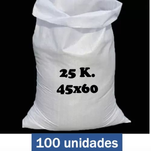 Saco 25 kilos (45x60) 100 unidades.