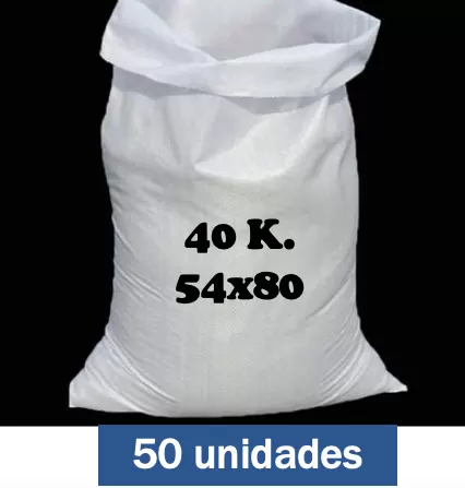 Sacos 40 kilos (54x80)50 unidades