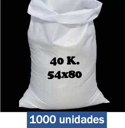 Sacos 40 kilos (54x80)1000 unidades